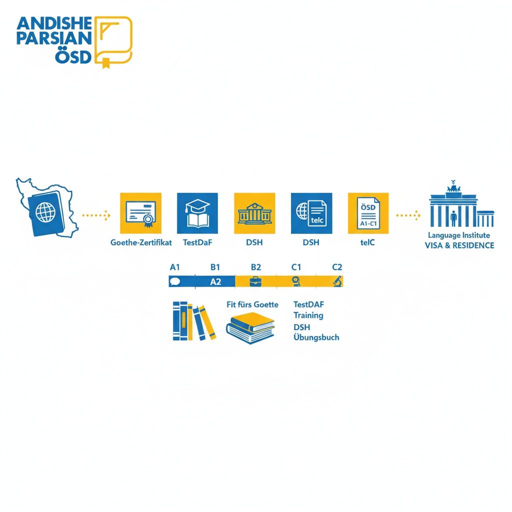 مدارک زبان مورد تایید سفارت در پروسه مهاجرت به آلمان