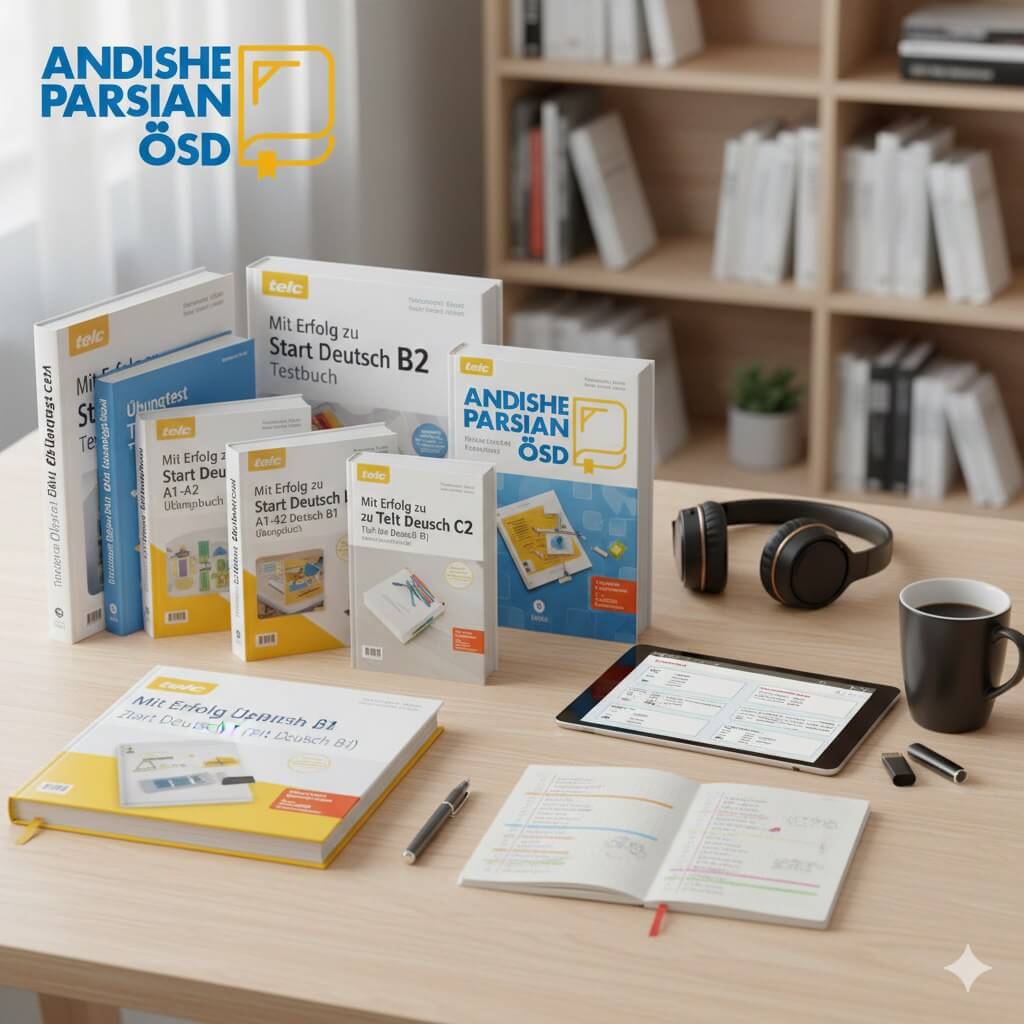 نمونه‌ سوالات و کتاب‌های آمادگی آزمون telc